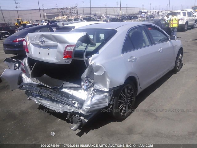 4T1BK46K68U571981 - 2008 TOYOTA CAMRY LE/XLE/SE SILVER photo 4