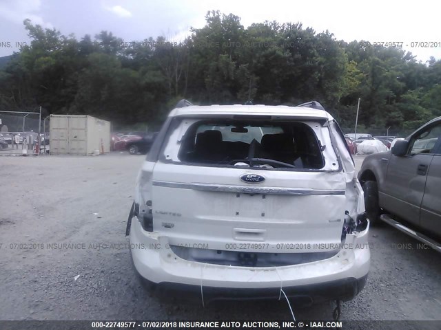 1FM5K8F89DGA53557 - 2013 FORD EXPLORER LIMITED 白色 照片 6