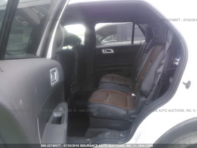 1FM5K8F89DGA53557 - 2013 FORD EXPLORER LIMITED 白色 照片 8