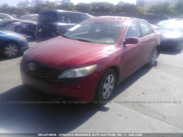 4T1BE46K47U023869 - 2007 TOYOTA CAMRY NEW GENERATION CE/LE/XLE/SE RED photo 2