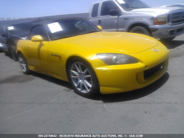 JHMAP21414T002162 - 2004 HONDA S2000 YELLOW photo 1