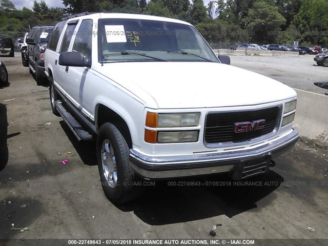 1GDFK16R9XJ778443 - 1999 GMC SUBURBAN K1500 WHITE photo 1