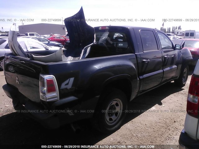 1Z7HT28K37S266143 - 2007 MITSUBISHI RAIDER LS BLACK photo 4