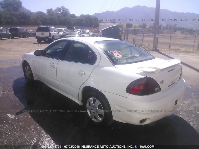 1G2NE52E05M207943 - 2005 PONTIAC GRAND AM SE WHITE photo 3