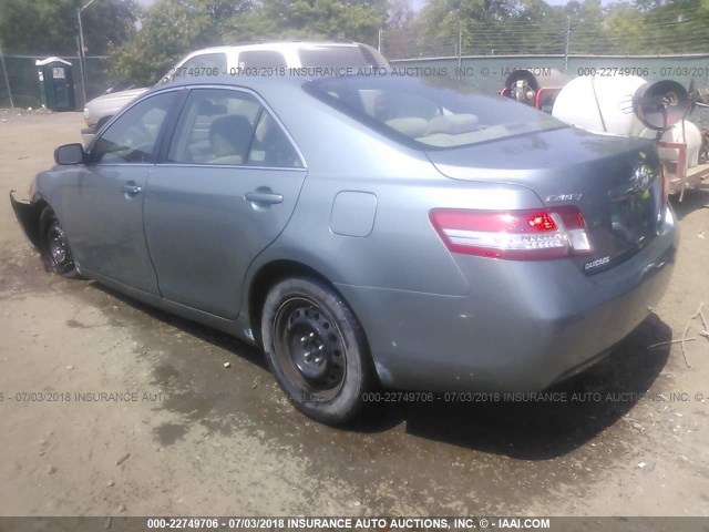 4T1BF3EK4AU551279 - 2010 TOYOTA CAMRY SE/LE/XLE TURQUOISE photo 3