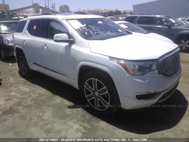 1GKKNXLS2JZ149477 - 2018 GMC ACADIA DENALI WHITE photo 1