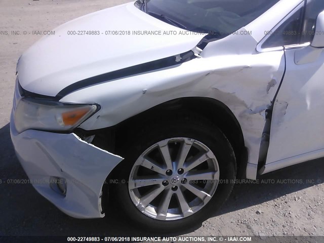 4T3ZA3BB1AU038242 - 2010 TOYOTA VENZA YELLOW photo 6