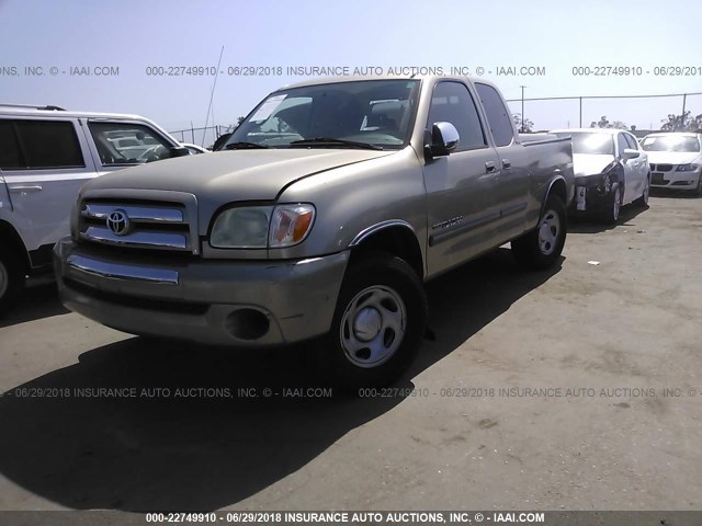 5TBRU34176S456642 - 2006 TOYOTA TUNDRA ACCESS CAB SR5 GOLD photo 2