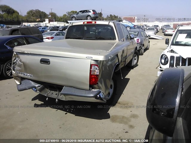 5TBRU34176S456642 - 2006 TOYOTA TUNDRA ACCESS CAB SR5 GOLD photo 4