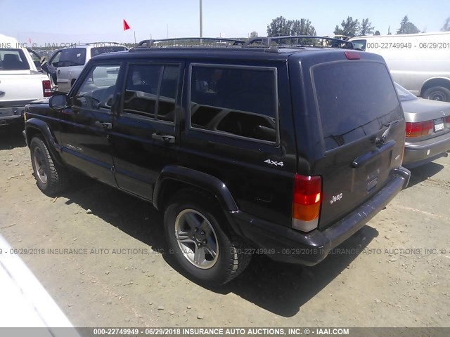 1J4FF58S8YL251560 - 2000 JEEP CHEROKEE CLASSIC BLACK photo 3