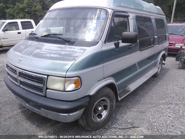 2B6HB21Y9SK505456 - 1995 DODGE RAM VAN B2500 GRAY photo 2