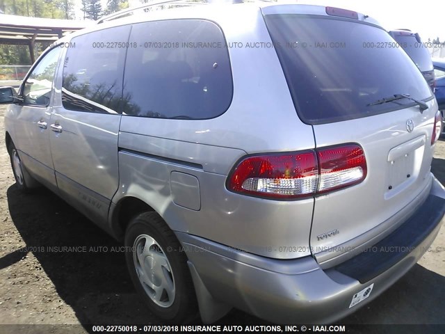 4T3ZF13C63U522195 - 2003 TOYOTA SIENNA LE/XLE SILVER photo 3