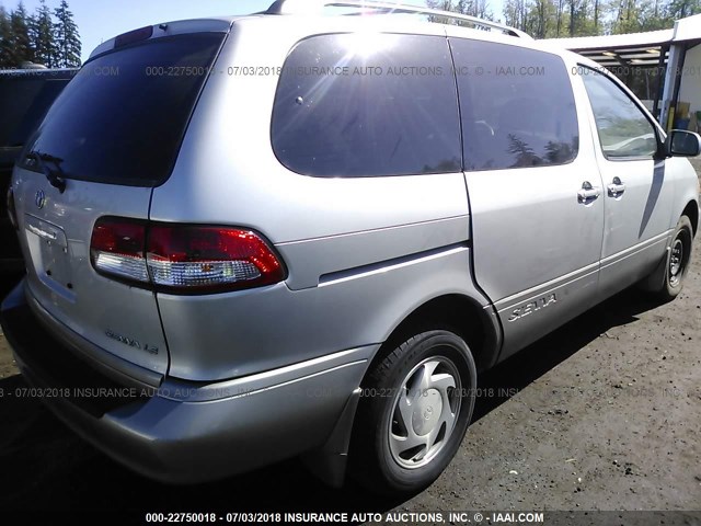 4T3ZF13C63U522195 - 2003 TOYOTA SIENNA LE/XLE SILVER photo 4