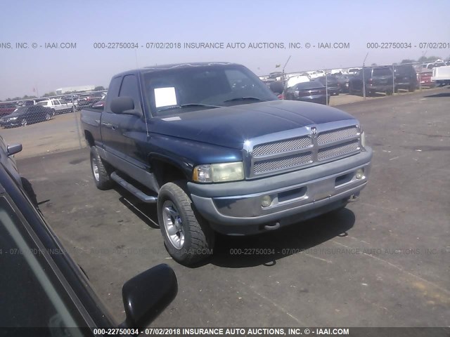 3B7HF13Z91G797671 - 2001 DODGE RAM 1500 BLUE photo 1