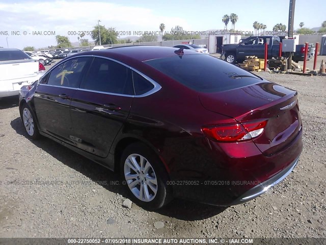 1C3CCCAB7GN168970 - 2016 CHRYSLER 200 LIMITED RED photo 3