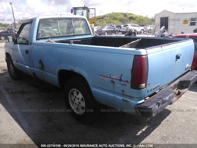 1GTEK14Z4PE543119 - 1993 GMC SIERRA K1500 BLUE photo 3