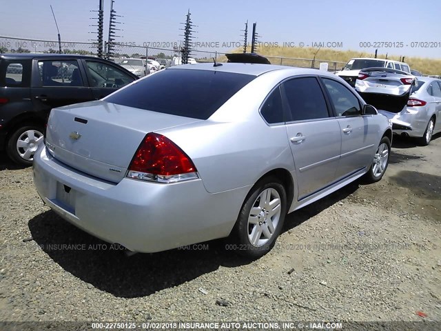 2G1WB5E39E1103586 - 2014 CHEVROLET IMPALA LIMITED LT SILVER photo 4