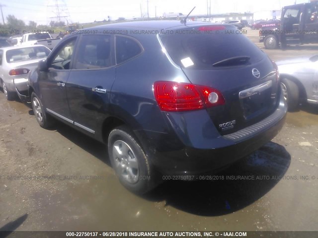 JN8AS5MT5FW150308 - 2015 NISSAN ROGUE SELECT S GRAY photo 3