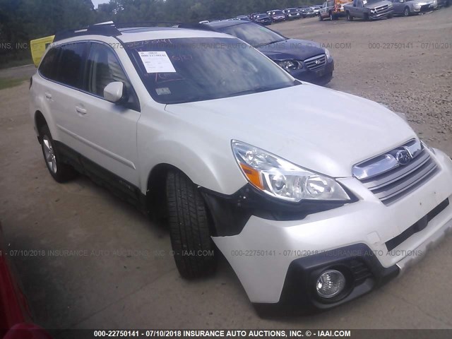 4S4BRDLC3D2242914 - 2013 SUBARU OUTBACK 3.6R LIMITED WHITE photo 1