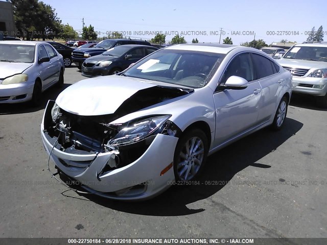 1YVHZ8CH9B5M29971 - 2011 MAZDA 6 I SILVER photo 2