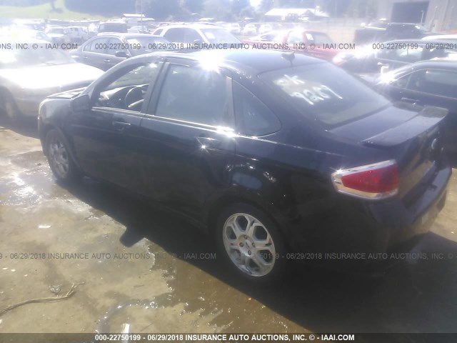 1FAHP36N79W269289 - 2009 FORD FOCUS SES BLACK photo 3