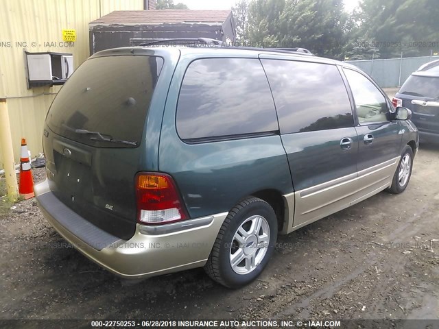 2FMZA53461BB84940 - 2001 FORD WINDSTAR SEL GREEN photo 4