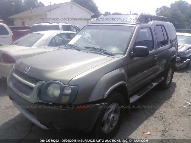 5N1ED28YX2C534734 - 2002 NISSAN XTERRA XE/SE GOLD photo 2