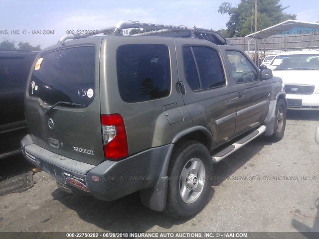 5N1ED28YX2C534734 - 2002 NISSAN XTERRA XE/SE GOLD photo 4