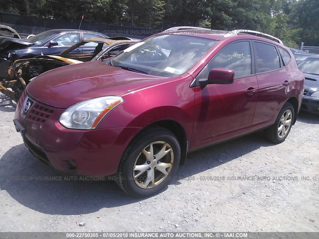 JN8AS58V99W169914 - 2009 NISSAN ROGUE S/SL RED photo 2