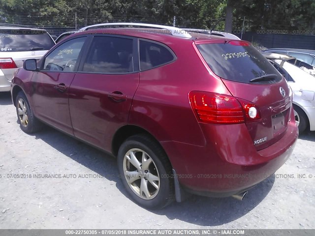 JN8AS58V99W169914 - 2009 NISSAN ROGUE S/SL RED photo 3