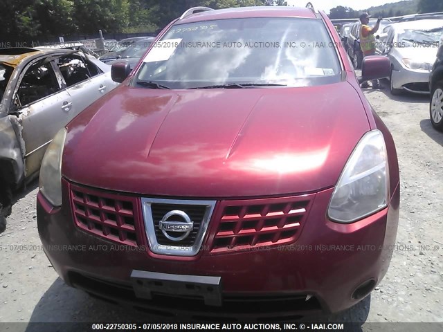 JN8AS58V99W169914 - 2009 NISSAN ROGUE S/SL RED photo 6