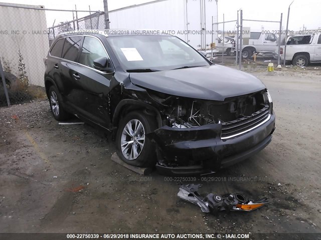 5TDKKRFHXES023939 - 2014 TOYOTA HIGHLANDER XLE შავი ფოტო 1
