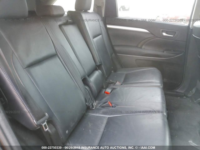 5TDKKRFHXES023939 - 2014 TOYOTA HIGHLANDER XLE შავი ფოტო 8