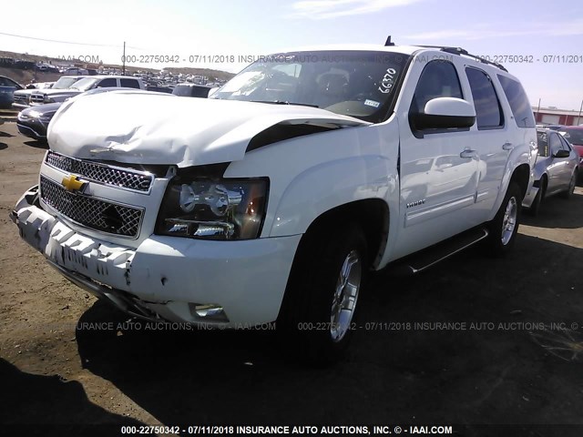 1GNSKBE06ER145352 - 2014 CHEVROLET TAHOE K1500 LT WHITE photo 2