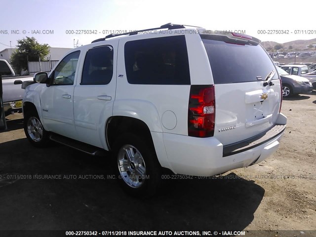 1GNSKBE06ER145352 - 2014 CHEVROLET TAHOE K1500 LT WHITE photo 3