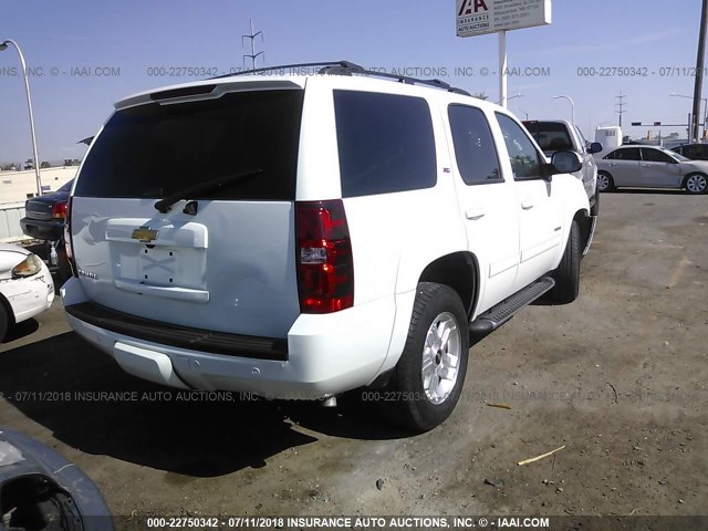 1GNSKBE06ER145352 - 2014 CHEVROLET TAHOE K1500 LT WHITE photo 4