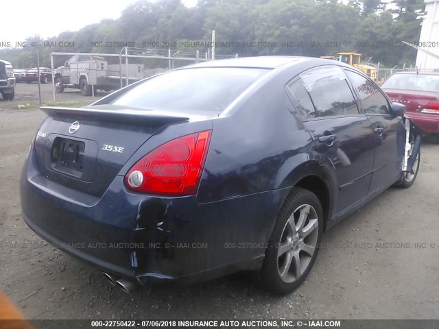 1N4BA41EX8C829665 - 2008 NISSAN MAXIMA SE/SL BLUE photo 4