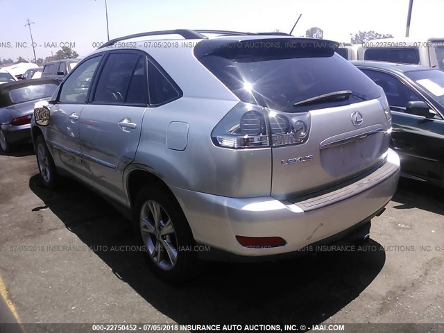 JTJHW31U360019376 - 2006 LEXUS RX 400 SILVER photo 3