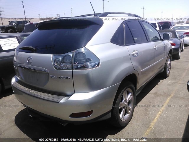 JTJHW31U360019376 - 2006 LEXUS RX 400 SILVER photo 4