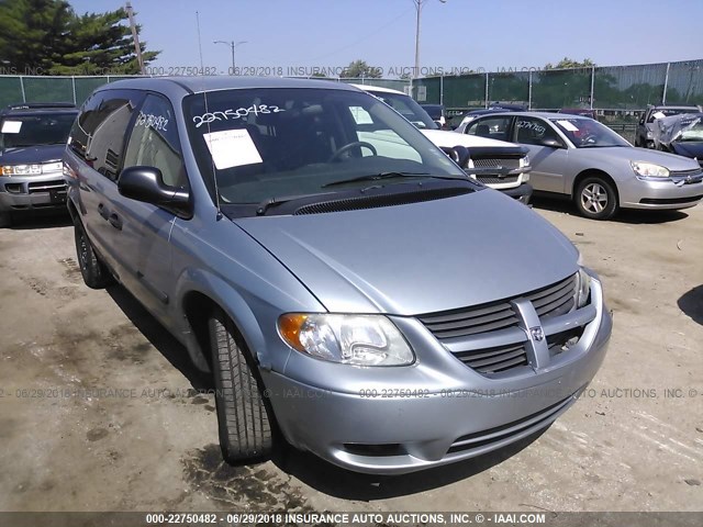 1D4GP24R65B284599 - 2005 DODGE GRAND CARAVAN SE Light Blue photo 1