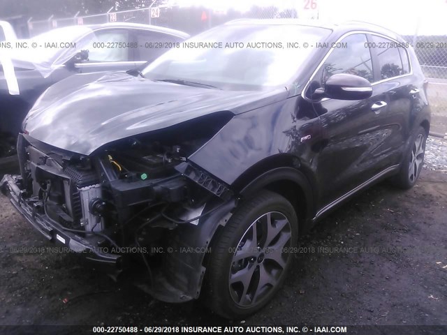 KNDPRCA61H7210568 - 2017 KIA SPORTAGE SX BLACK photo 2