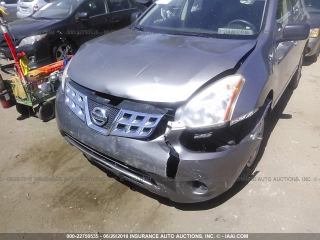 JN8AS5MV6BW664096 - 2011 NISSAN ROGUE S/SV/KROM GRAY photo 6