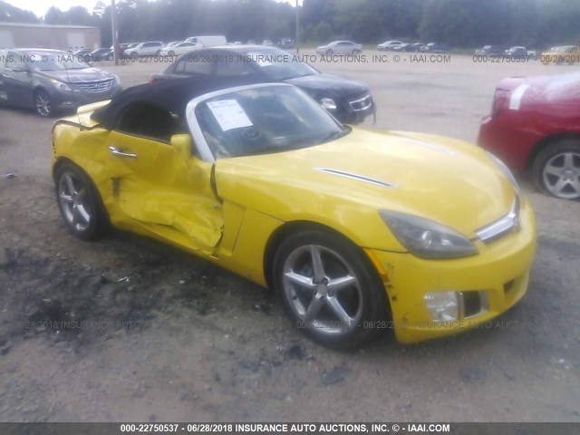 1G8MG35X17Y133778 - 2007 SATURN SKY REDLINE YELLOW photo 1