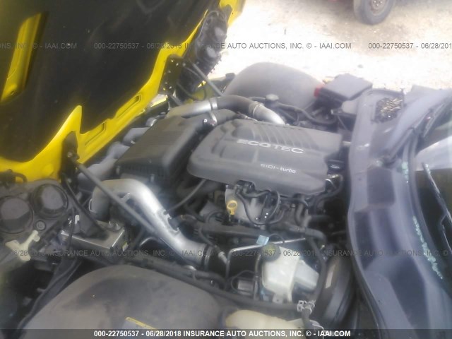 1G8MG35X17Y133778 - 2007 SATURN SKY REDLINE YELLOW photo 10