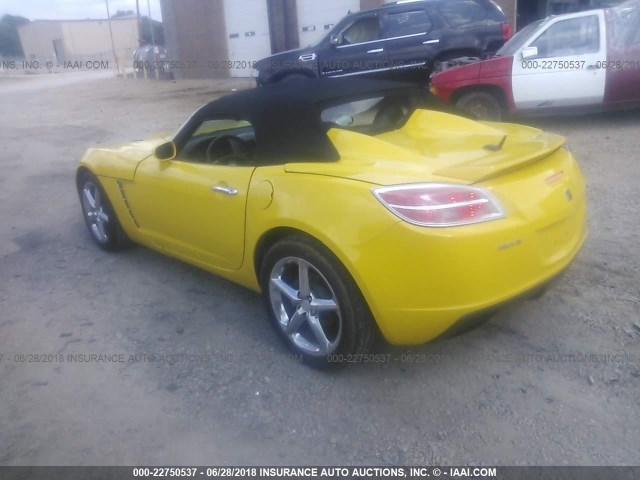 1G8MG35X17Y133778 - 2007 SATURN SKY REDLINE YELLOW photo 3