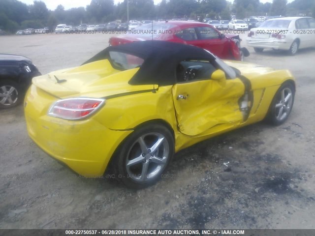 1G8MG35X17Y133778 - 2007 SATURN SKY REDLINE YELLOW photo 4