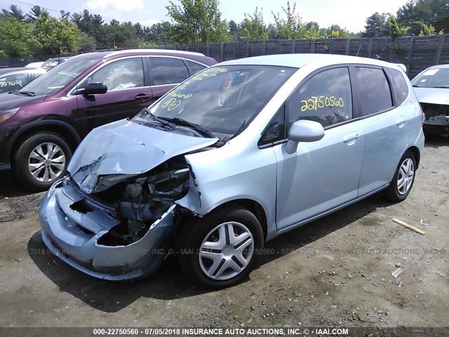 JHMGD38447S032460 - 2007 HONDA FIT Light Blue photo 2