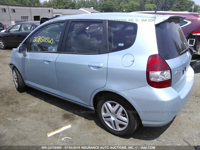 JHMGD38447S032460 - 2007 HONDA FIT Light Blue photo 3