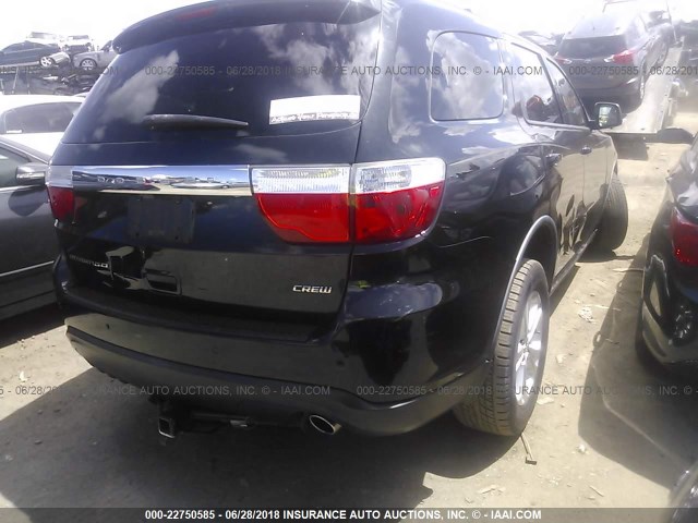 1D4RD4GG1BC613643 - 2011 DODGE DURANGO CREW BLACK photo 4