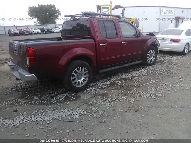1N6AD0ER4BC417295 - 2011 NISSAN FRONTIER S/SV/SL/PRO-4X RED photo 4